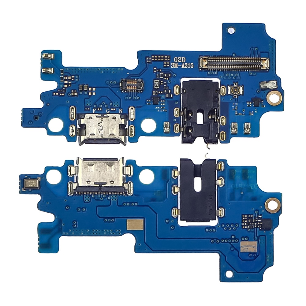 Разъём зарядки для Samsung A315 Galaxy A31 (2020) на плате с микрофоном и компонентами
