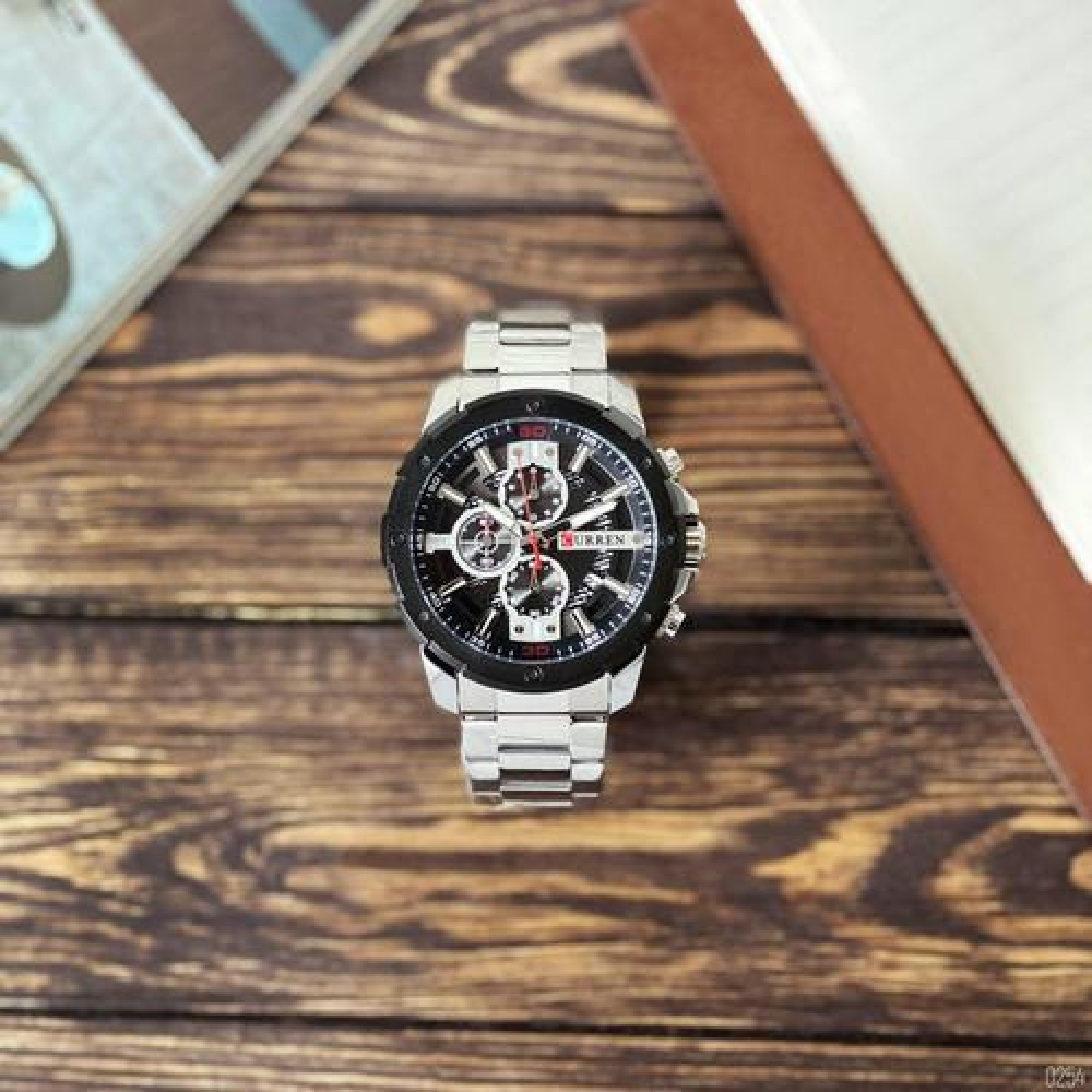 Curren 8336 Silver-Black