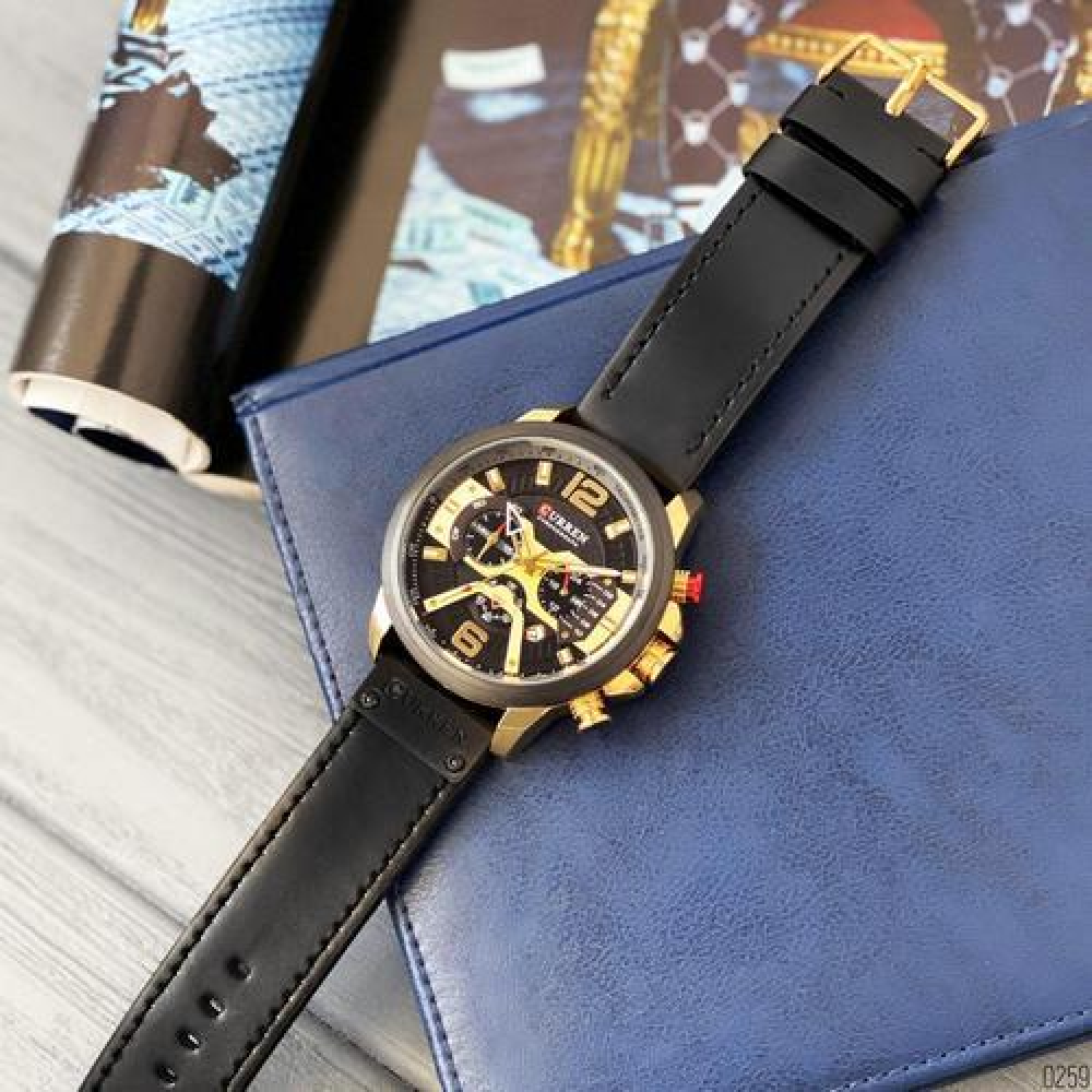 Curren 8329 Black-Gold