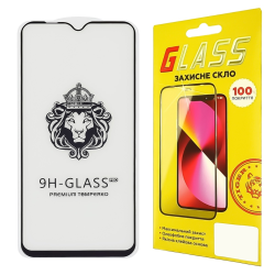 Защитное стекло для Samsung A20S/ A02S/ A12/ A02/ M02S/ A03/ A03S/ A03 Core/ A04/ A04S Full Glue Lion (0.3 мм, 2.5D, чёрное)