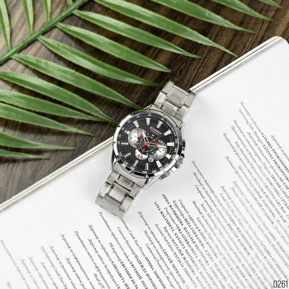 Curren 8363 Silver-Black