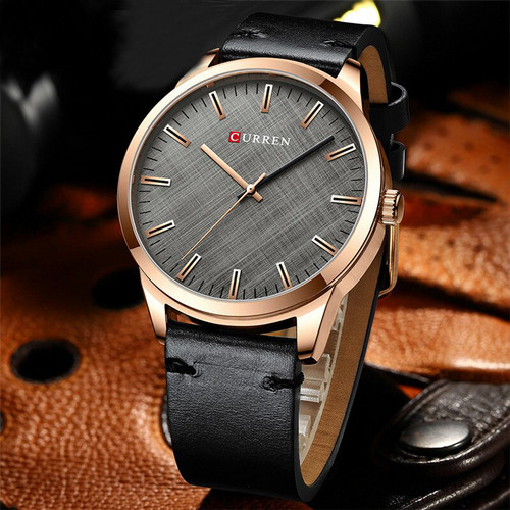 Curren 8386 Black-Gold-Gray