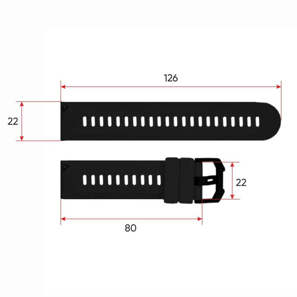 Ремінець для смарт годинника Modfit Base T2 Black