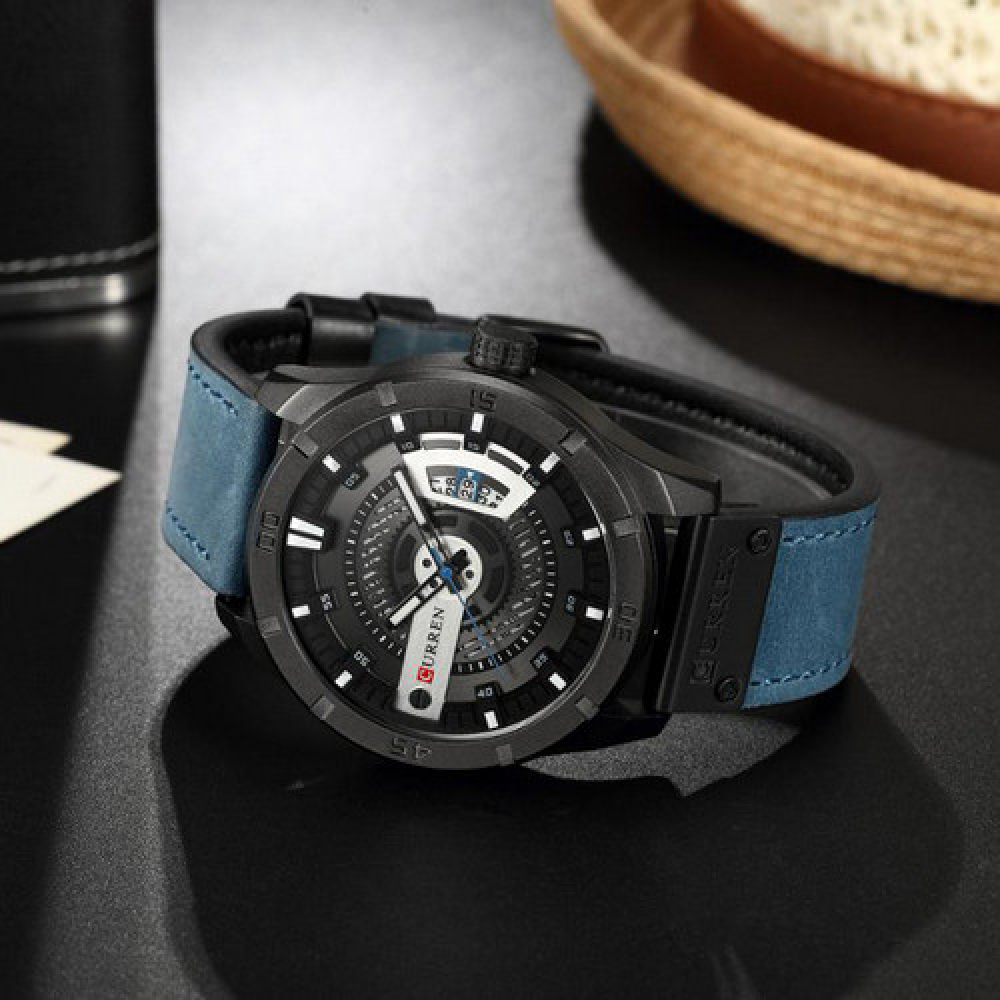 Curren 8301 Light Blue-Black