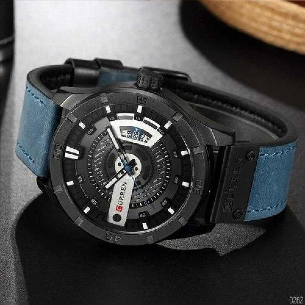 Curren 8301 Light Blue-Black