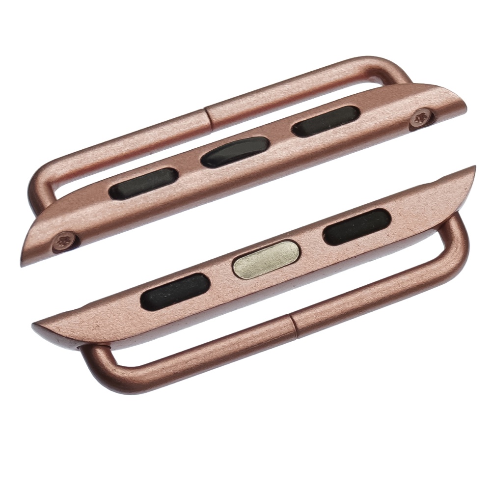 Переходник на универсальный ремешок для Apple Watch 42mm/ 44mm на болтах розовый