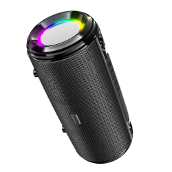 Портативная Bluetooth колонка Borofone BR13 с LED подсветкой black