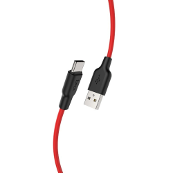 Кабель Hoco X21 Plus USB to Type-C 2m black red Кабель Hoco X21 Plus USB to Type-C 2m black red