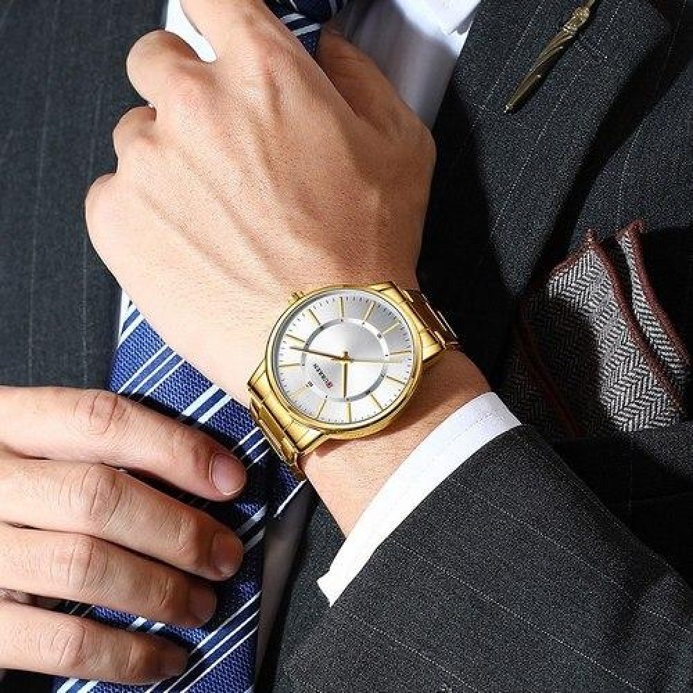 Curren 8385 Gold-White