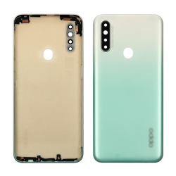 Задняя крышка для Oppo A31 Fantasy White (бело-зелёная)