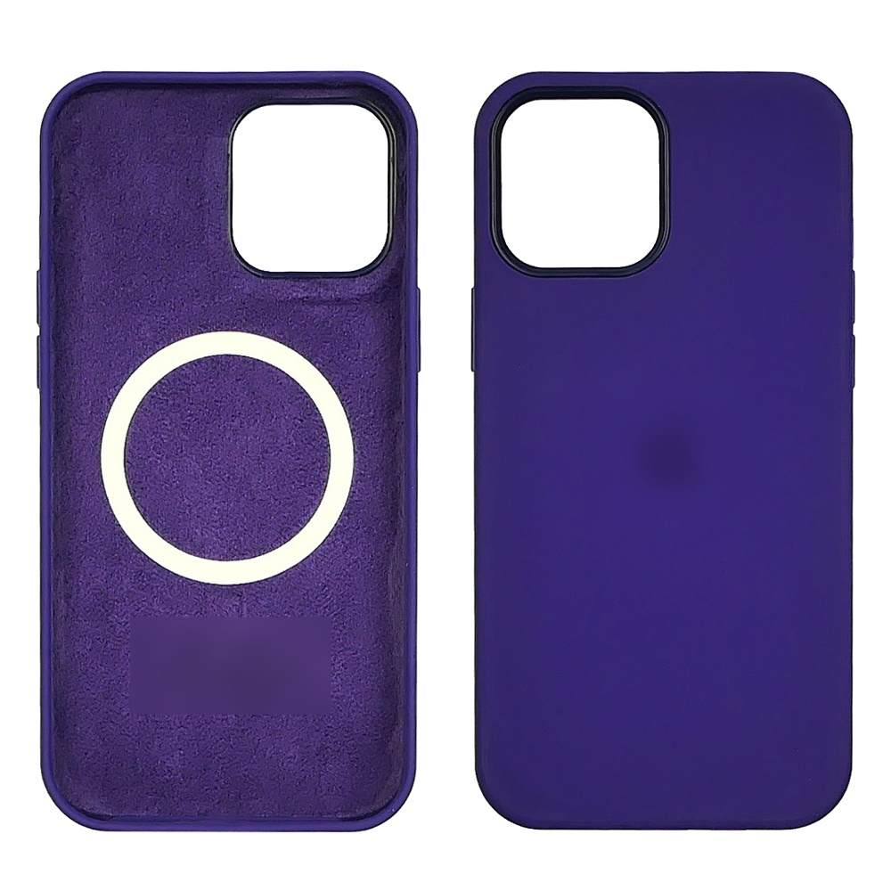 Чехол Full Silicone Case MagSafe для Apple iPhone 12/ 12 Pro  15 тёмно-фиолетовый копия