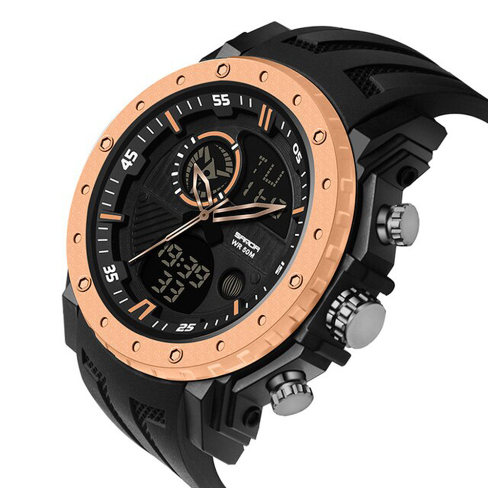 Sanda 6012 Black-Rose Gold