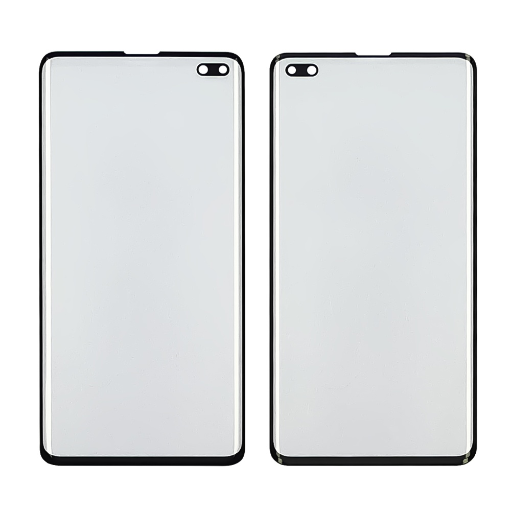 Стекло тачскрина c OCA плёнкой для Samsung G975 Galaxy S10 Plus чёрное с олеофобным покрытием, закалённое