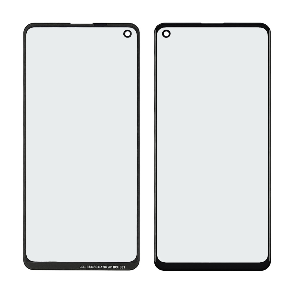 Стекло тачскрина с OCA плёнкой для Samsung A217 Galaxy A21S (2020) чёрное с олеофобным покрытием, закалённое