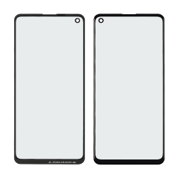 Стекло тачскрина с OCA плёнкой для Samsung A217 Galaxy A21S (2020) чёрное с олеофобным покрытием, закалённое