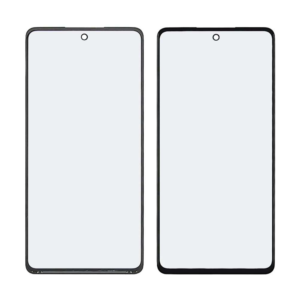 Стекло тачскрина с OCA плёнкой для Samsung A525 Galaxy A52 (2021) 4G чёрное с олеофобным покрытием, закалённое