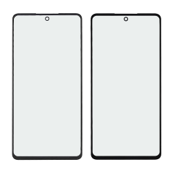 Стекло тачскрина с OCA плёнкой для Samsung A725 Galaxy A72 (2021) 4G/5G чёрное с олеофобным покрытием, закалённое