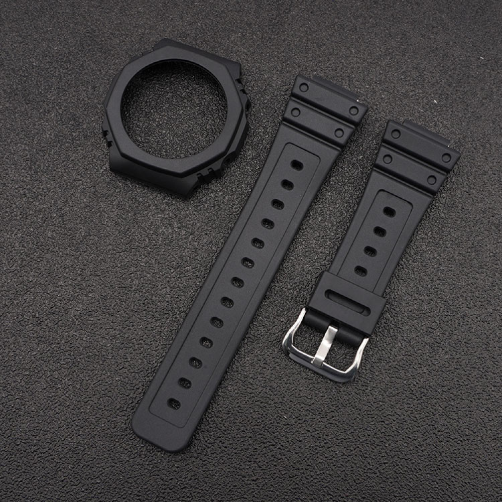 Ремінець + безель (рант) для Casio G-Shock GA-2100 Black SI
