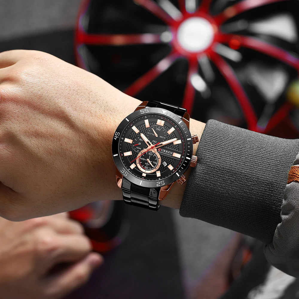 Curren 8417 Black-Gold