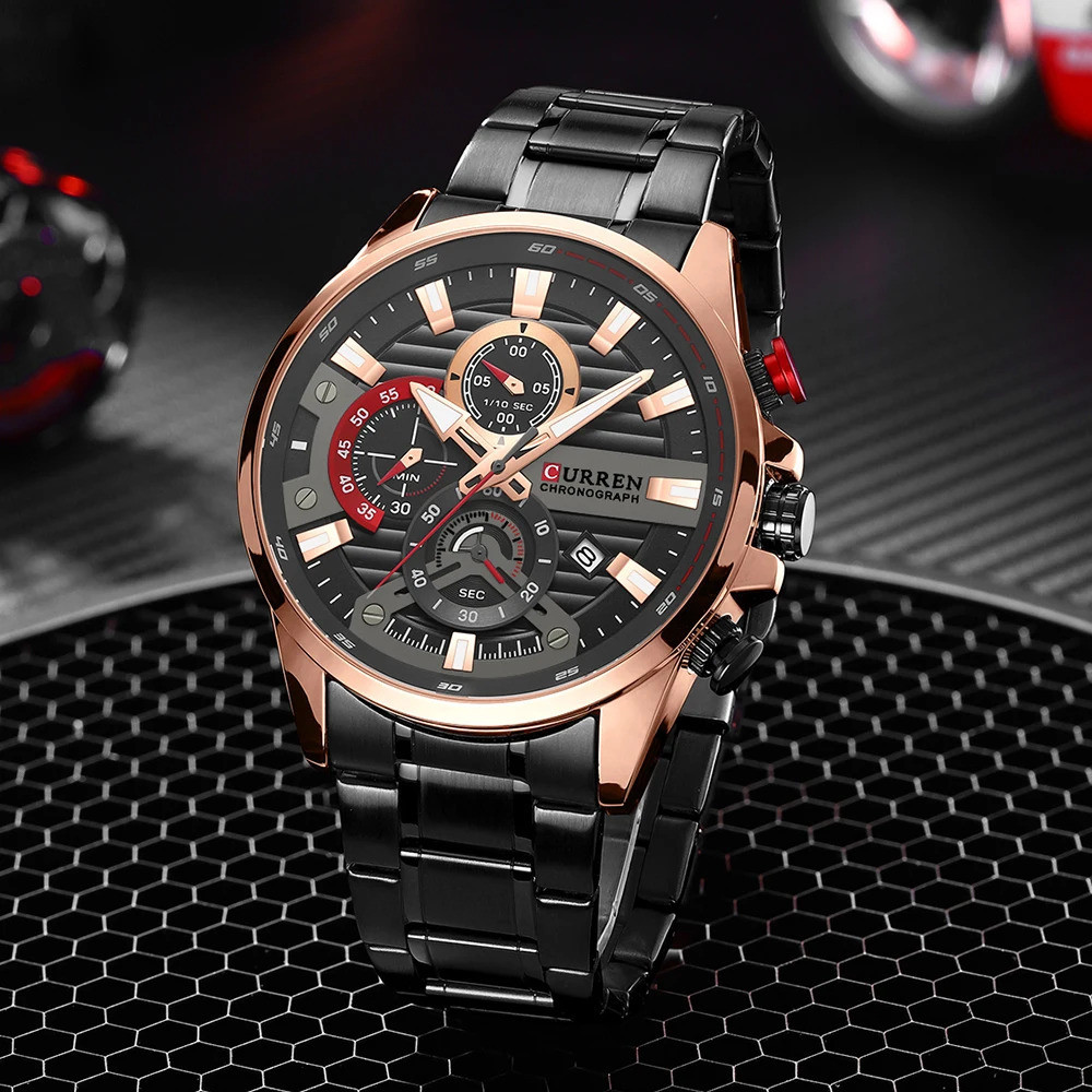 Curren 8417 Black-Gold