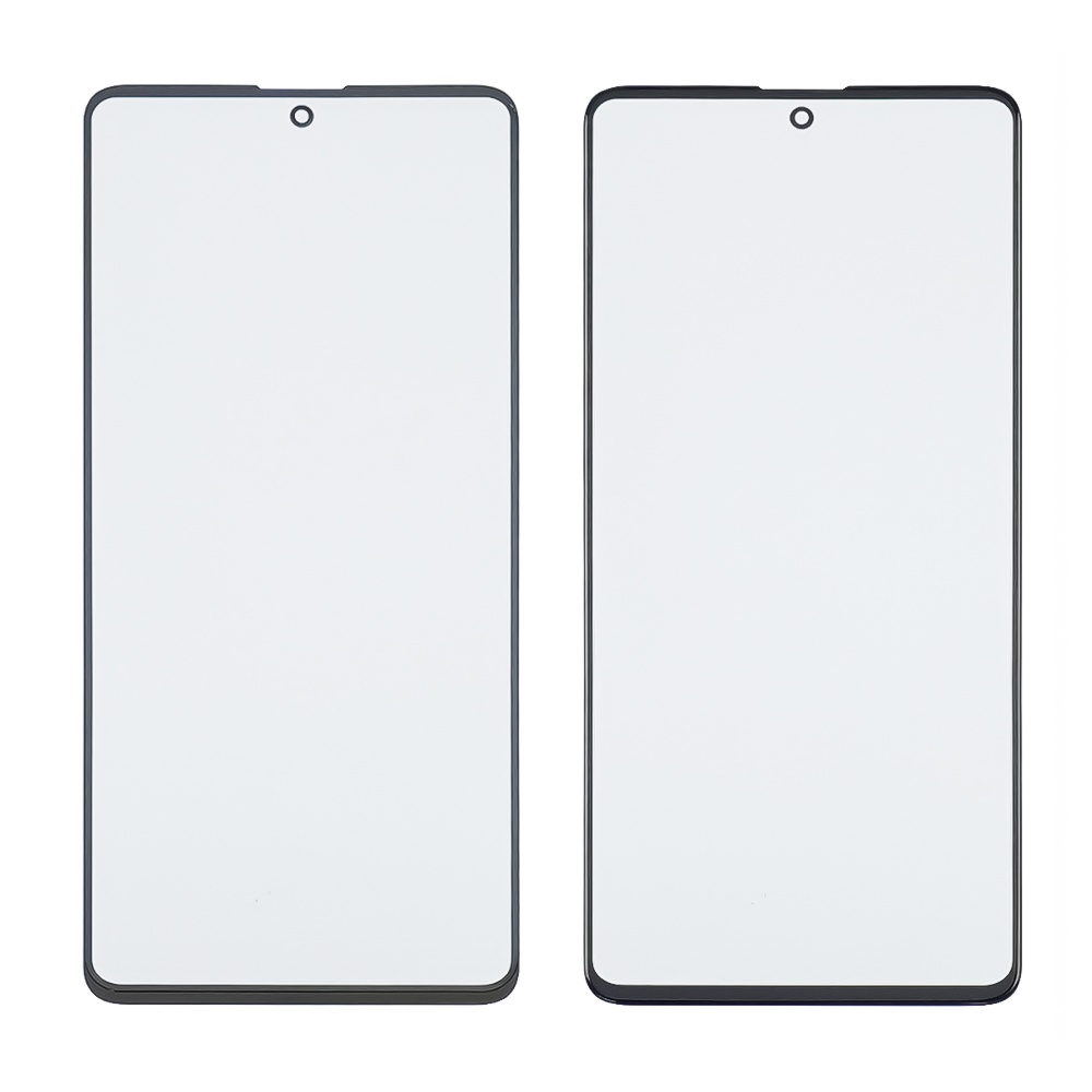 Стекло тачскрина с OCA плёнкой для Samsung A715/ M515/ G770 Galaxy A71 (2020)/ M51 (2020)/ S10 Lite чёрное с олеофобным покрытием, закалённое