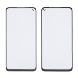 Стекло тачскрина с OCA плёнкой для Xiaomi Redmi Note 9/ Redmi 10X (4G) чёрное с олеофобным покрытием, закалённое