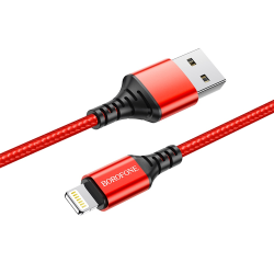 Кабель Borofone BX54 USB to Lightning 1m red Кабель Borofone BX54 USB to Lightning 1m red