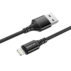 Кабель Borofone BX54 USB to Lightning 1m black Кабель Borofone BX54 USB to Lightning 1m black