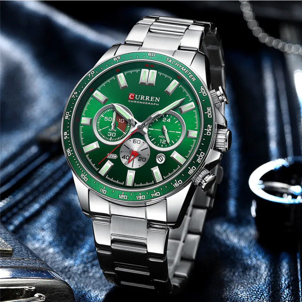 Curren 8418 Silver-Green