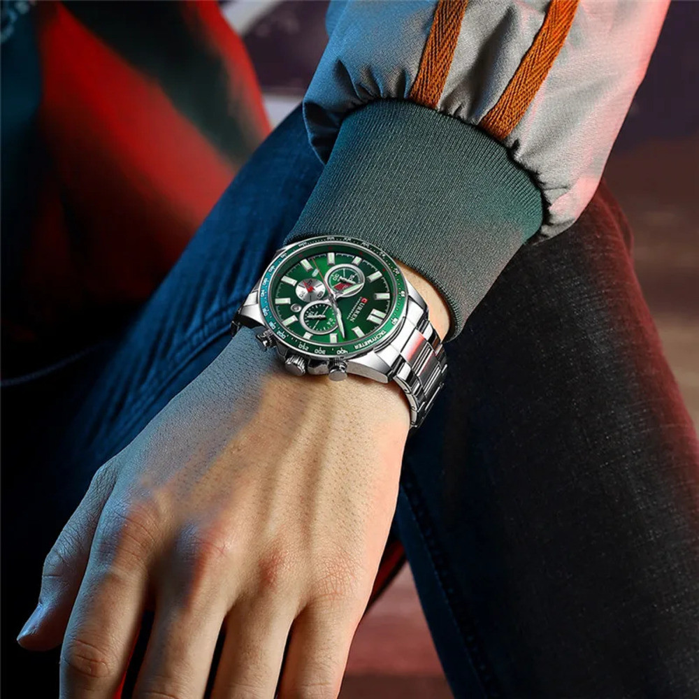 Curren 8418 Silver-Green