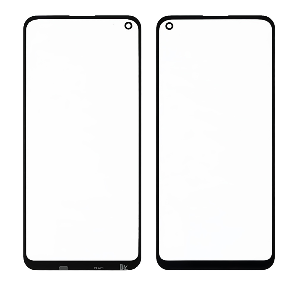 Стекло тачскрина с OCA плёнкой для Huawei P40 Lite E (2020) чёрное