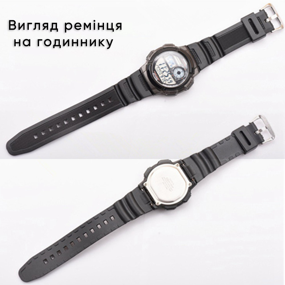 Ремінець для Casio G-Shock W-S200H/215/216H/735H/800H, SGW-300H/400H/500H, AQ-S800W/S810W, AE-1000W/