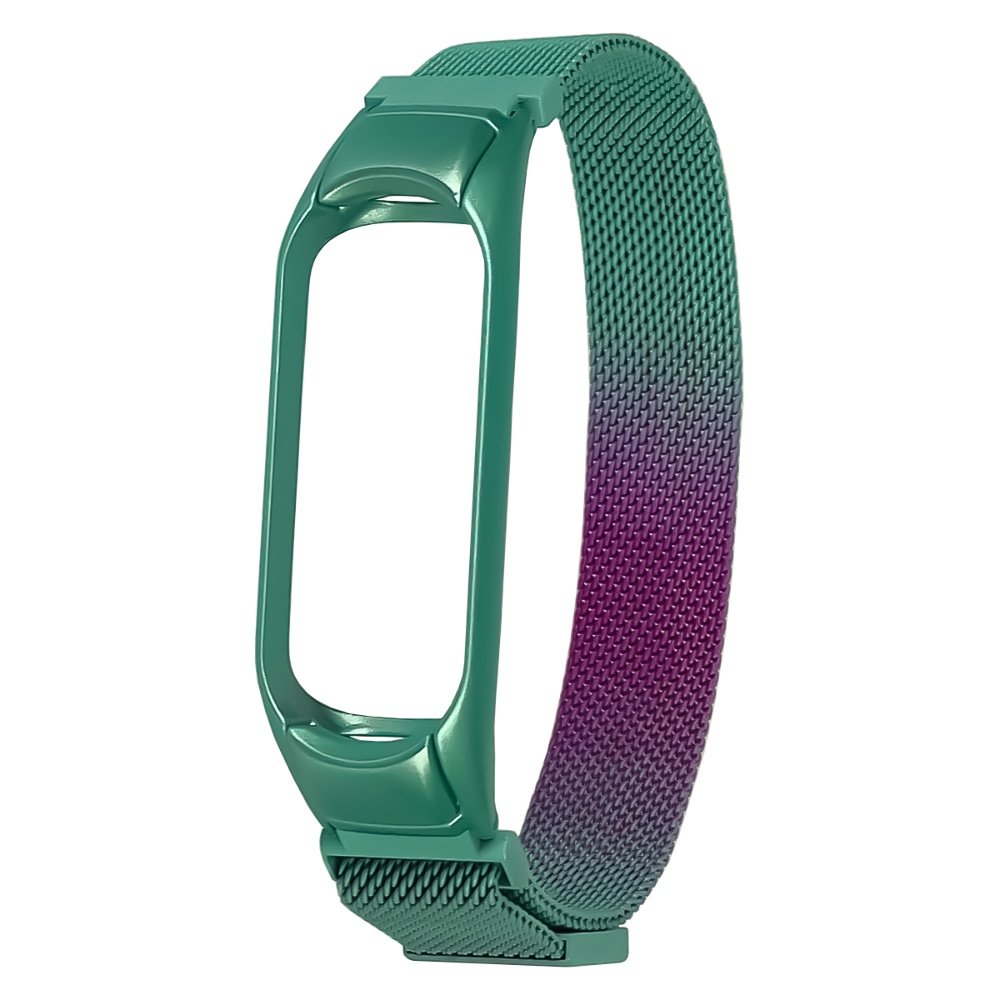 Ремешок Миланская петля радужная для Xiaomi Mi Band 3/ 4  39 титаново-золотистый