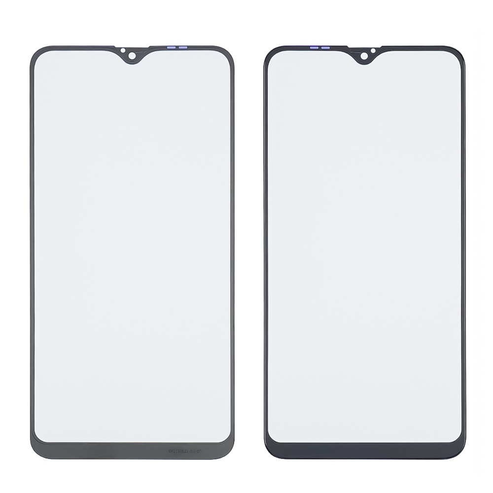 Стекло тачскрина с OCA плёнкой для Samsung A105 Galaxy A10 (2019) чёрное с олеофобным покрытием, закалённое