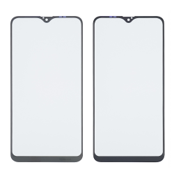 Стекло тачскрина с OCA плёнкой для Samsung A105 Galaxy A10 (2019) чёрное с олеофобным покрытием, закалённое