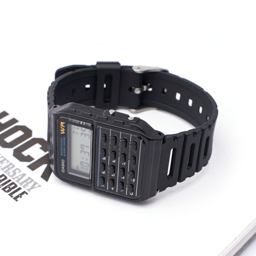 Ремінець для Casio G-Shock 20mm:CA-53W CA-61W FT-100W W-520U W-720G Black Gold