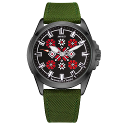 Awarder Embroidery Black-Red Green  Battery 10ATM