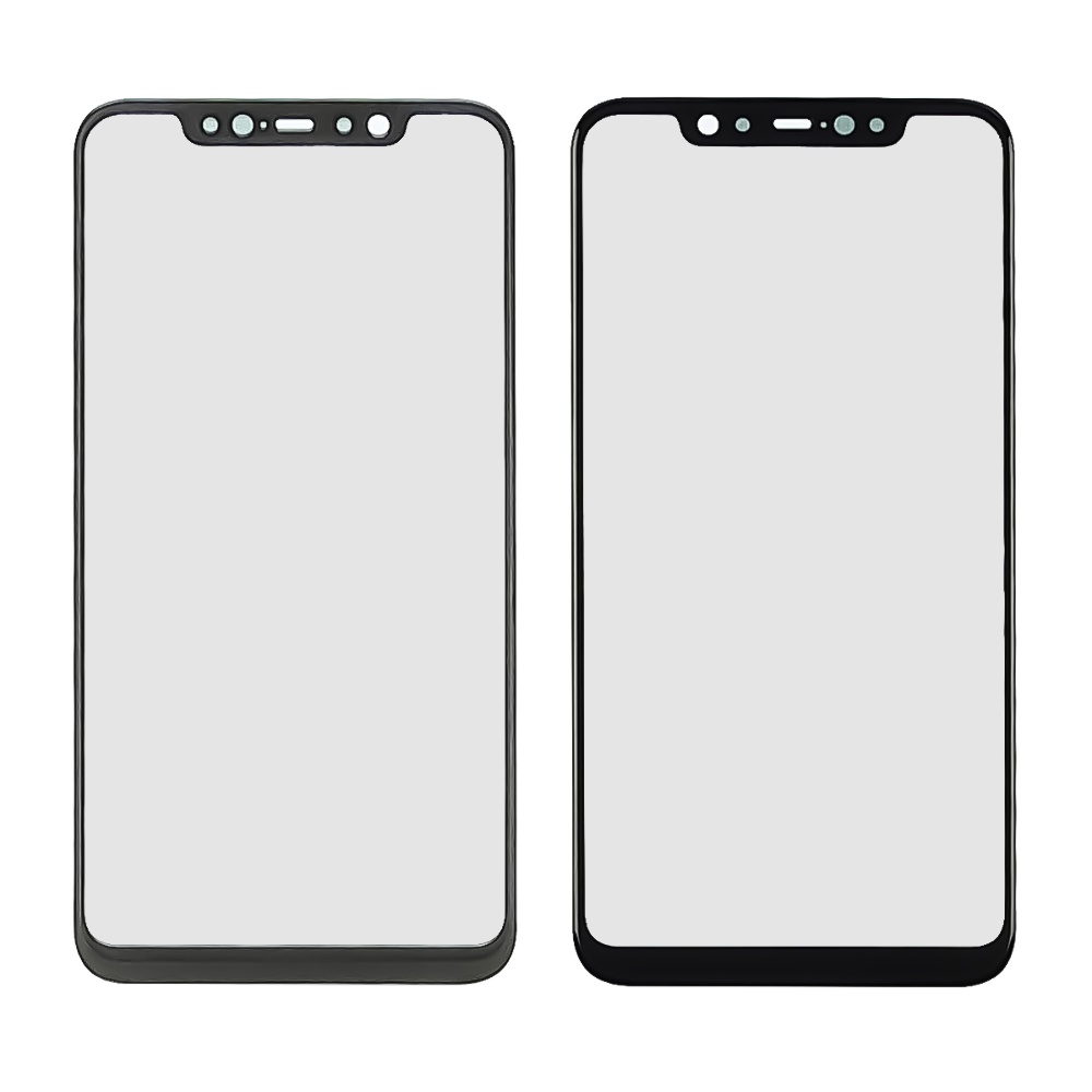 Стекло тачскрина с OCA плёнкой для Xiaomi Mi 8 чёрное с олеофобным покрытием, закалённое
