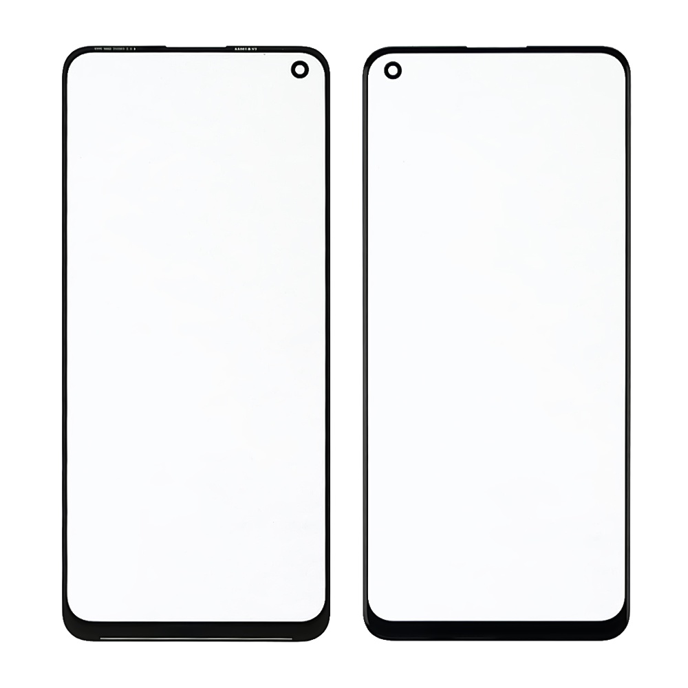Стекло тачскрина с OCA плёнкой для Realme 8 чёрное с олеофобным покрытием, закалённое