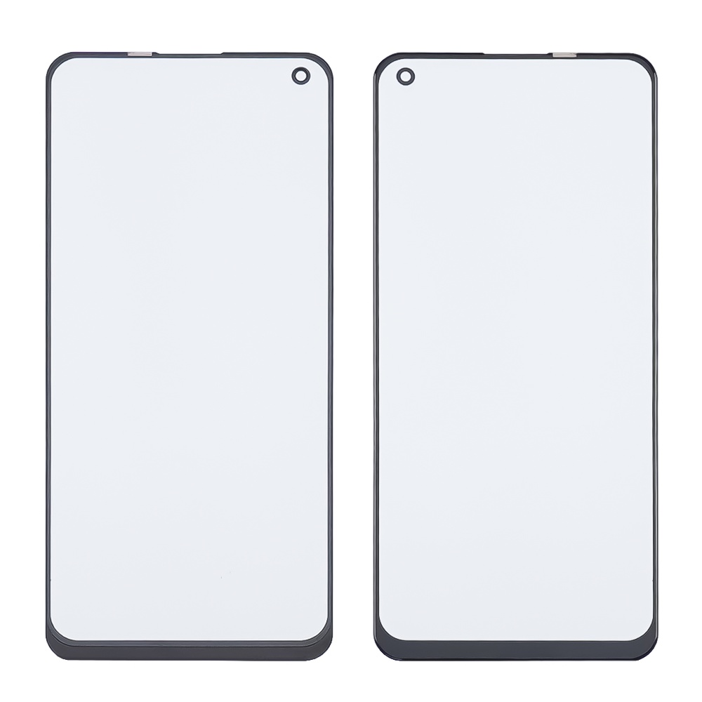 Стекло тачскрина с OCA плёнкой для Oppo Reno 5 lite чёрное с олеофобным покрытием, закалённое