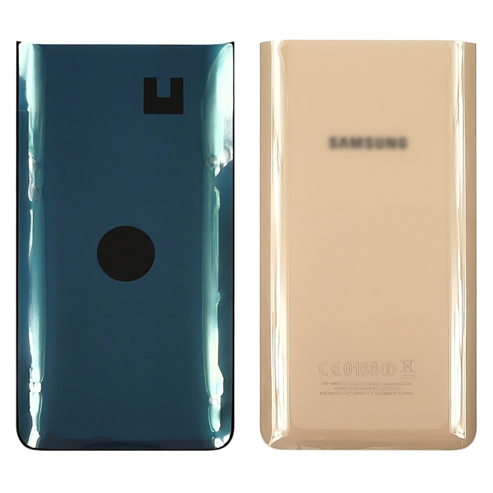 Заднее стекло корпуса для Samsung A805 Galaxy A80 (2019) Angel Gold (золотистое)