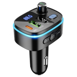 Автомобильное зарядное устройство Hoco E62 2 USB/ Type-C QC PD 20W c FM-модулятором черное Автомобильное зарядное устройство Hoco E62 2 USB/ Type-C QC PD 20W c FM-модулятором черное