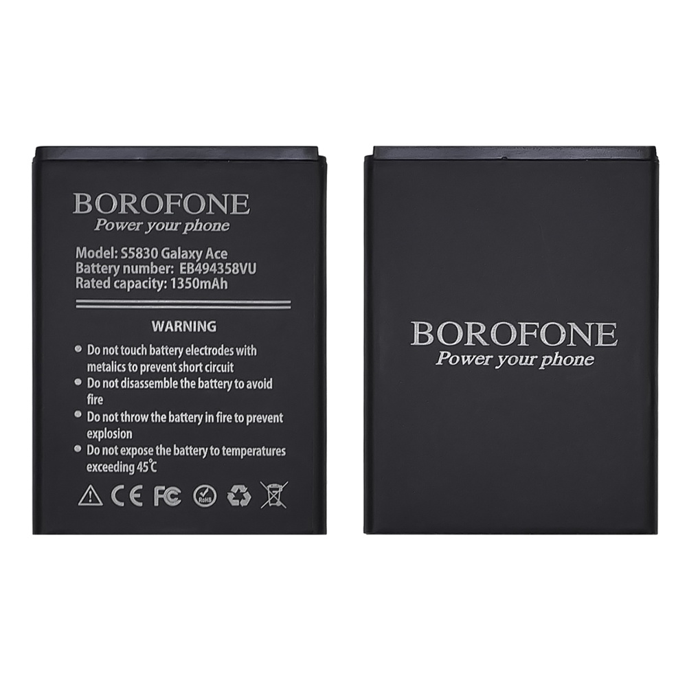 Аккумулятор Borofone EB494358VU для Samsung S5830/ S5660/ S5670/ S5839/ S6102/ S6500/ S6802/ S7250/ S7500