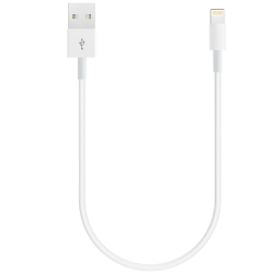 Кабель без упаковки USB to Lightning 0.3m white