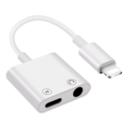 Аудиоадаптер для Apple разветвитель Lightning - TRRS 3.5 (F)/ Lightning (F) 0.1m белый