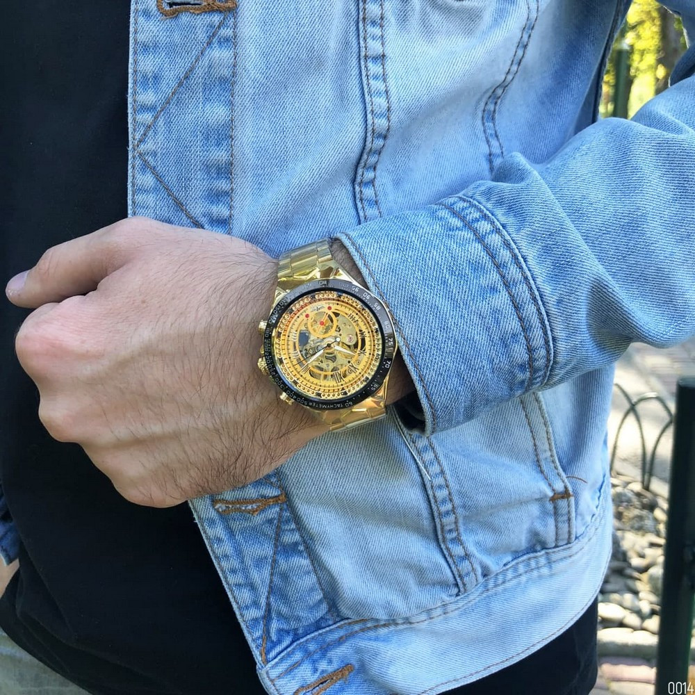 Winner 8067 Gold-Black-Gold Red Cristal