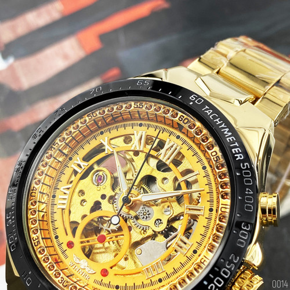 Winner 8067 Gold-Black-Gold Red Cristal