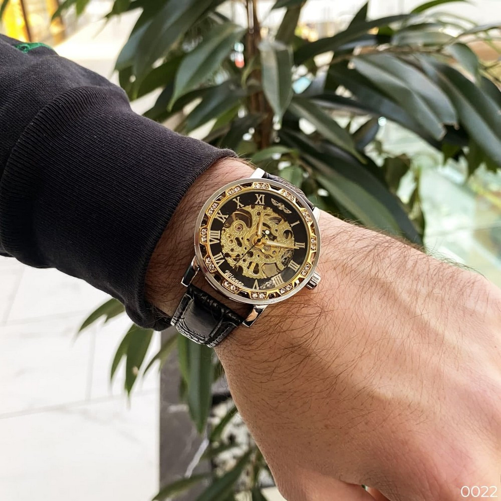 Winner 8012 Diamonds Automatic Black-Silver-Gold-Black