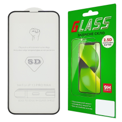Защитное стекло для Apple iPhone 13 Pro Max/ 14 Plus (6.7) (0.3 мм, 5D/ 10D чёрное) ТОП