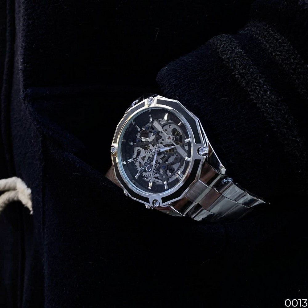 Forsining 8130 Silver-Black